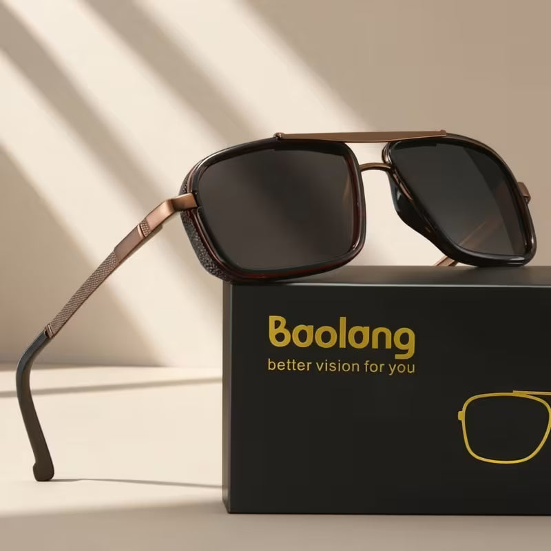 Men’s Polarized Vintage Sunglasses – Metal Frame with TAC Lenses