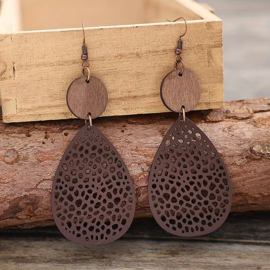 Vintage Patchwork Cut-Out Earrings