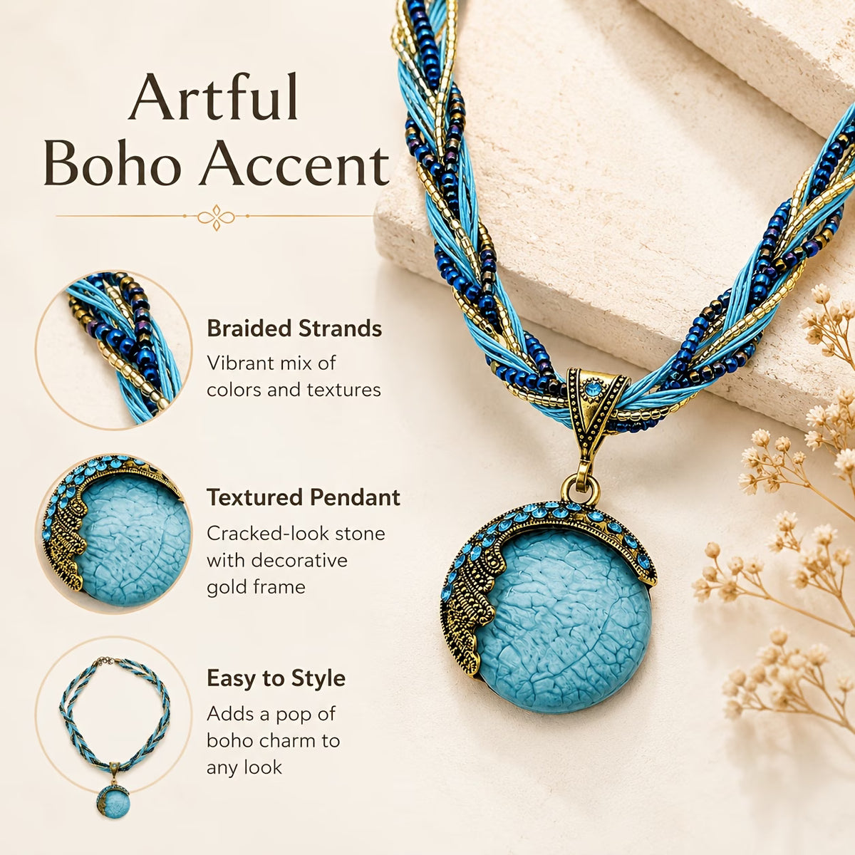 Bohemian Multicolor Layered Beaded Necklace