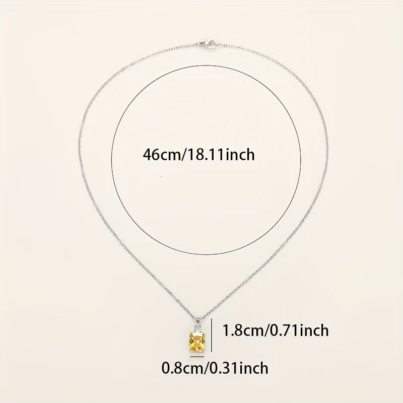 The Yellow Canary Square Pendant