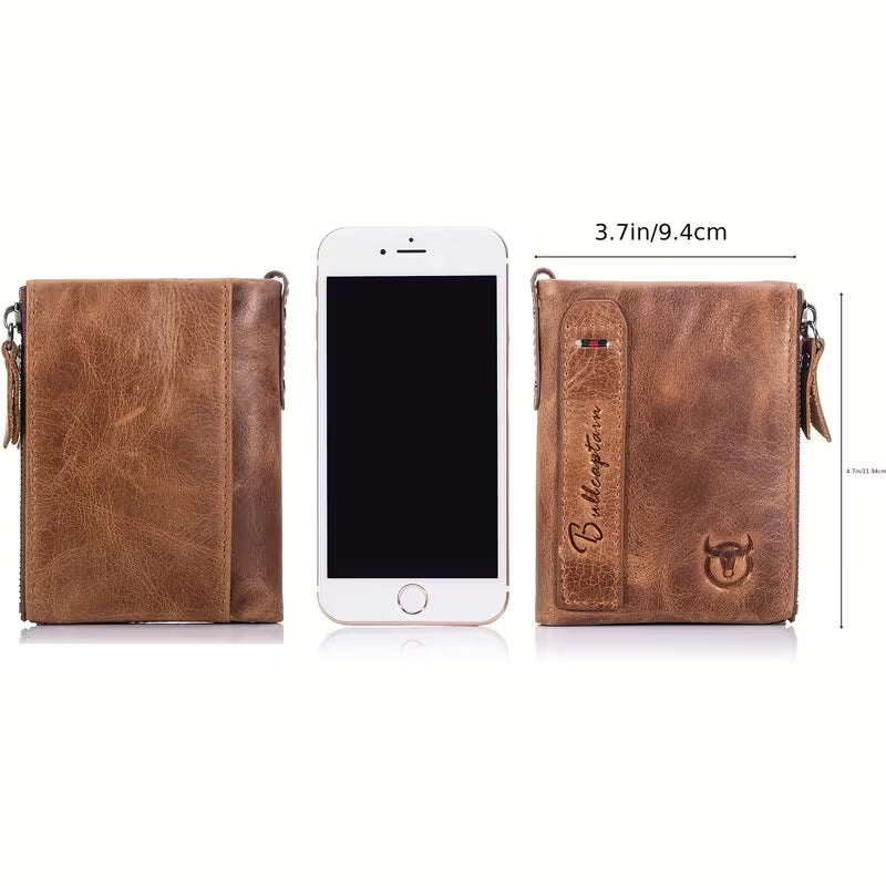 BullCaptain Men’s Genuine Leather Vintage Wallet