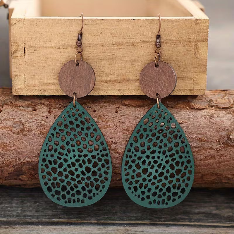 Vintage Patchwork Cut-Out Earrings