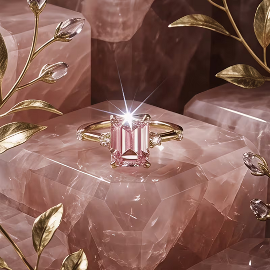 Square Heart Bow Micro-Pave Ring