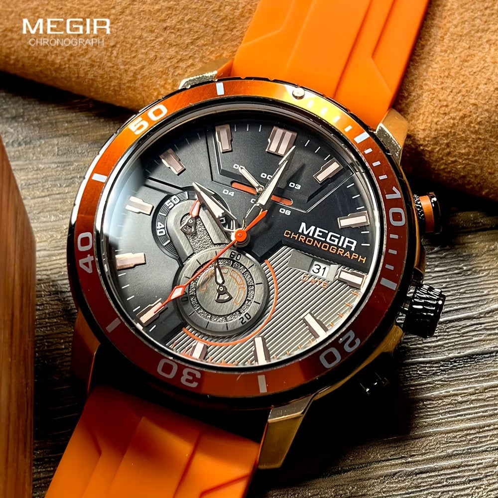 MEGIR Multifunctional Sports Chronograph Men's Watch