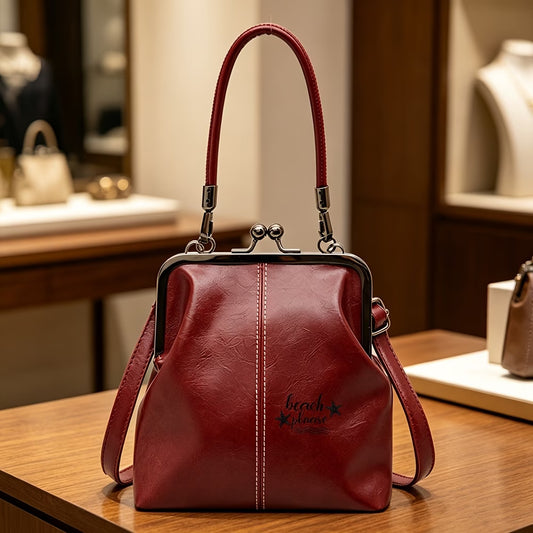Women’s Vintage Classic Kiss-Lock Crossbody Bag