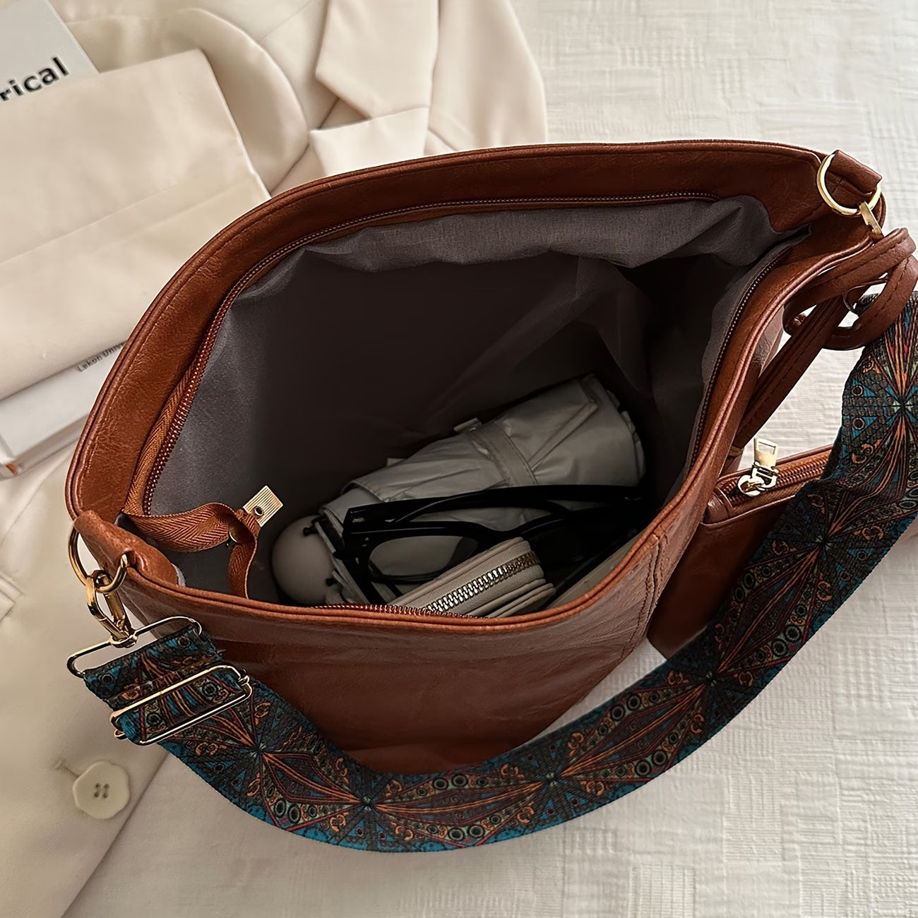 Women’s Bohemian Lotus Flower Shoulder Bag
