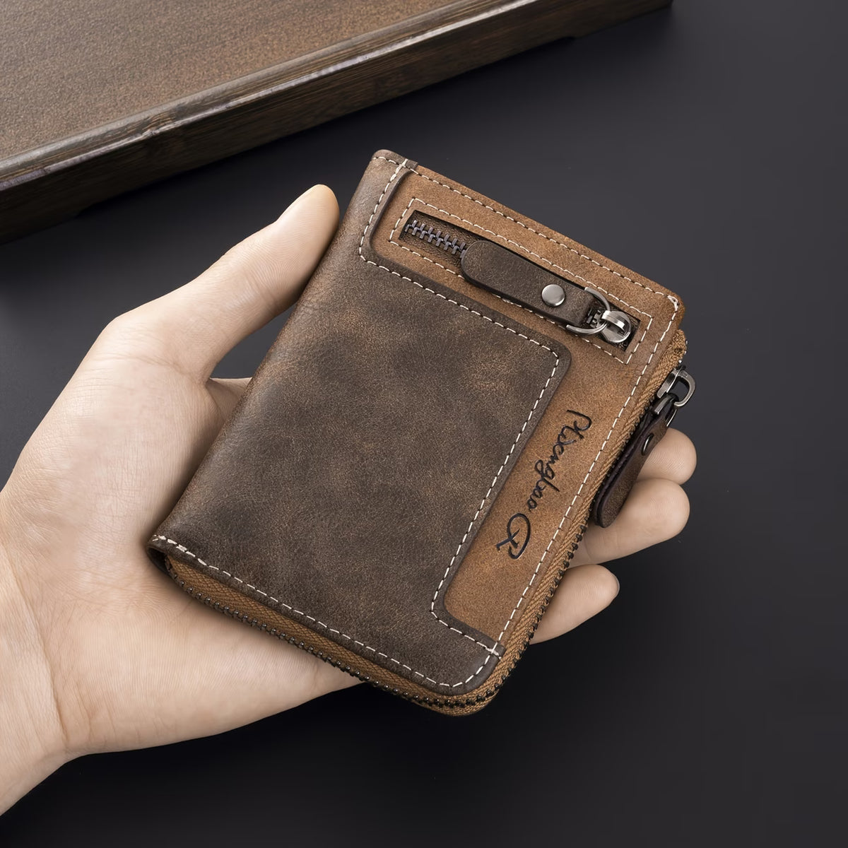 Vintage Men's Faux Leather Wallet
