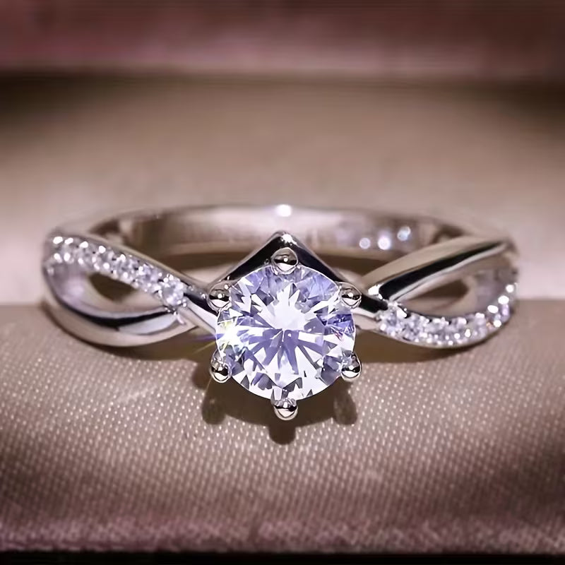Elegant 6-Prong Setting Synthetic Gemstone Multicolor Ring