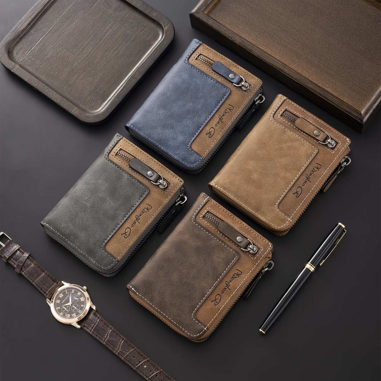 Vintage Men's Faux Leather Wallet