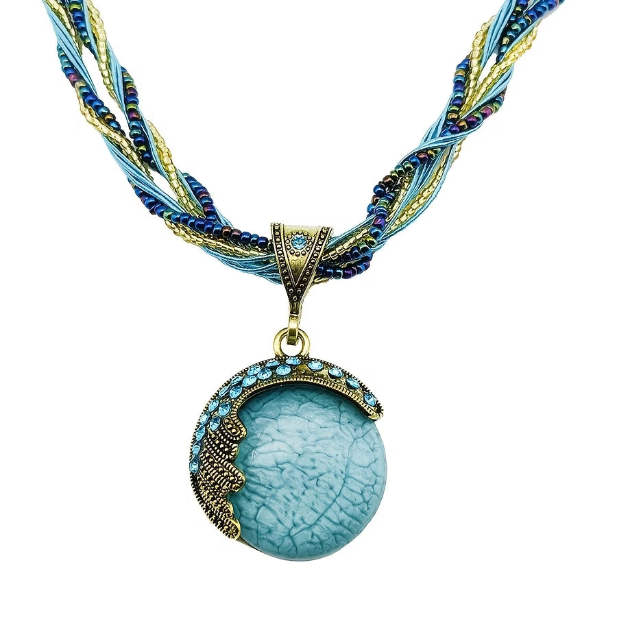 Bohemian Multicolor Layered Beaded Necklace