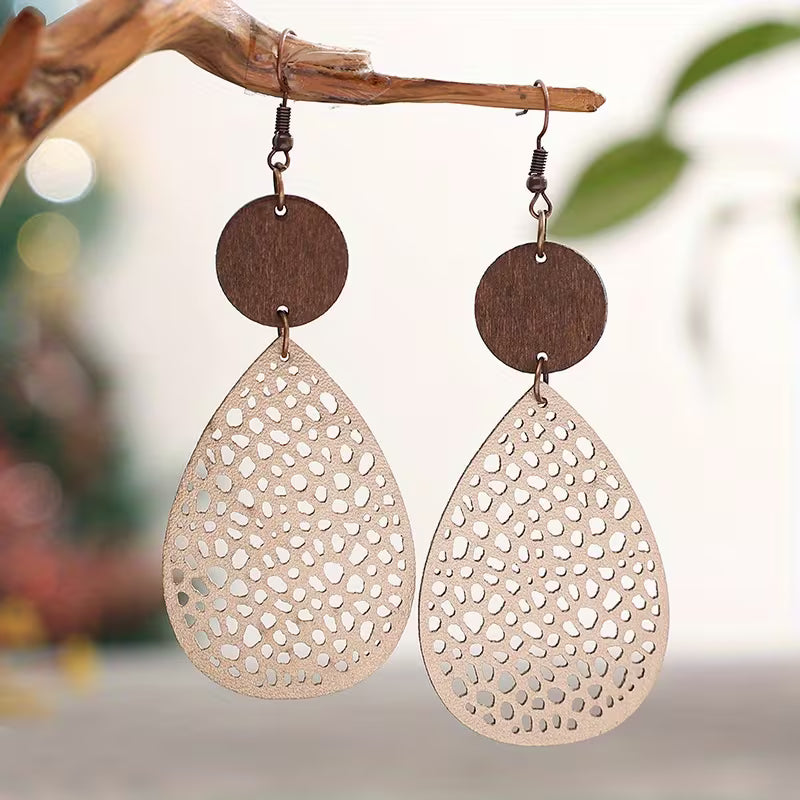 Vintage Patchwork Cut-Out Earrings