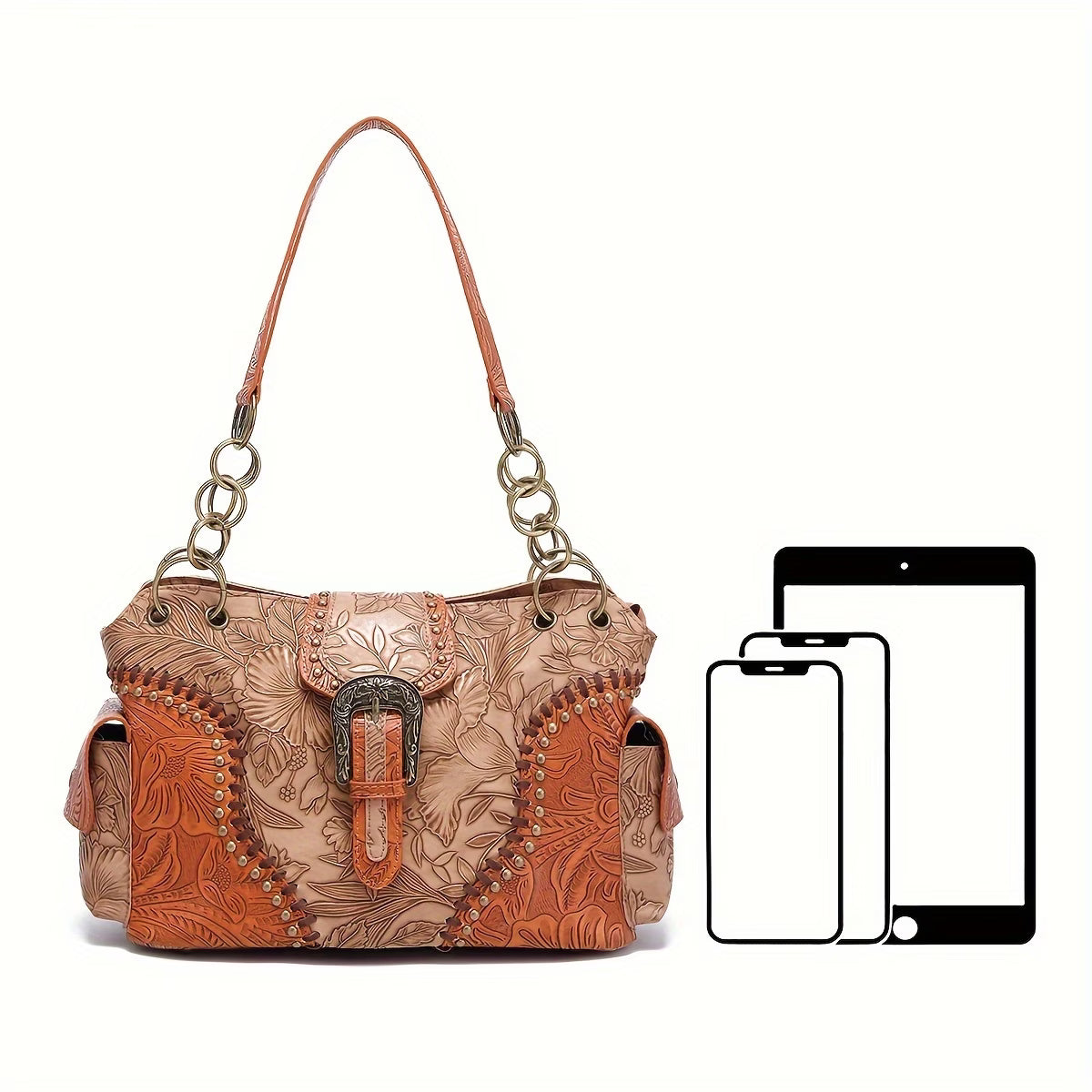 Women’s Vintage Studded Tote Bag