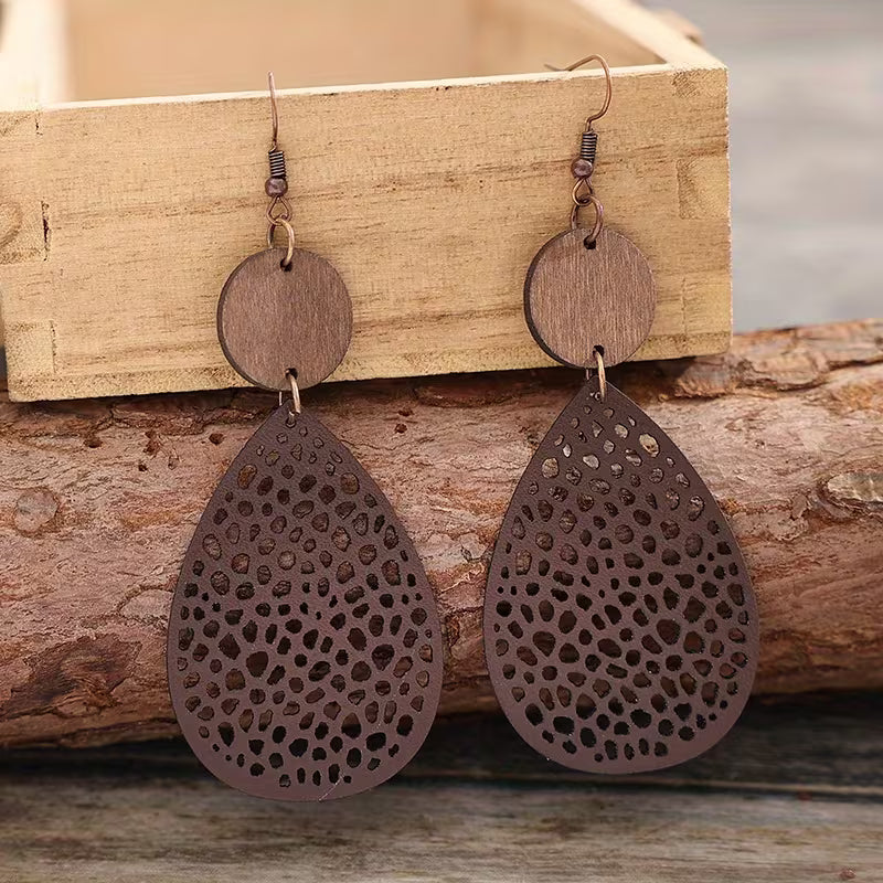 Vintage Patchwork Cut-Out Earrings