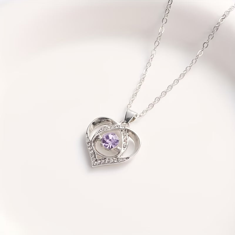 Stylish Western Heart Pendant with Zirconia Crystals