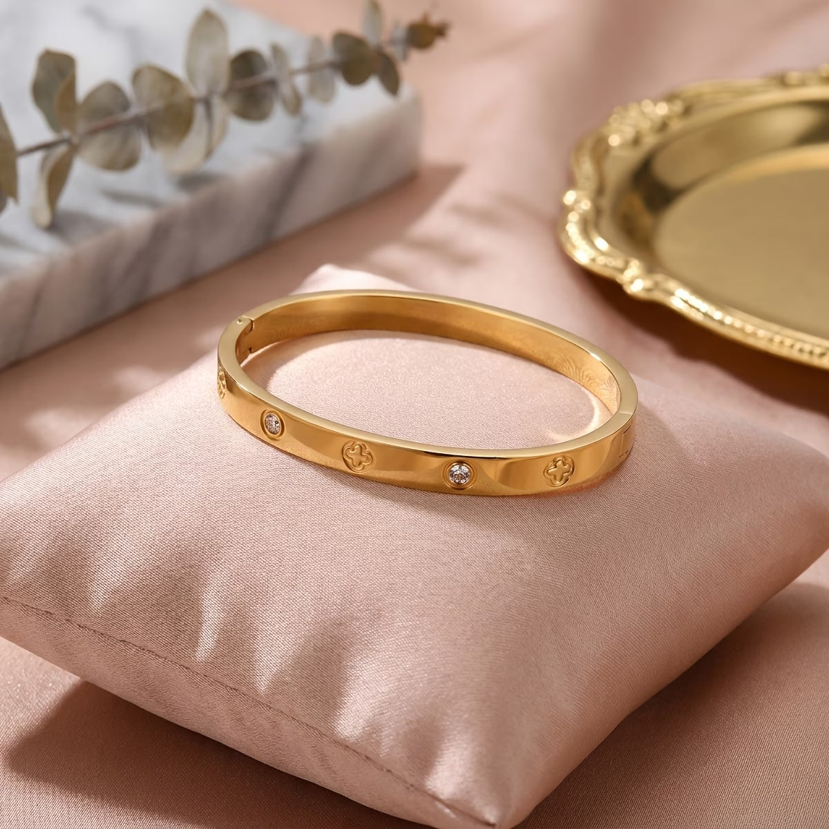 5-Piece Trendy Jewelry Copper & Stainless Steel Bracelet Set