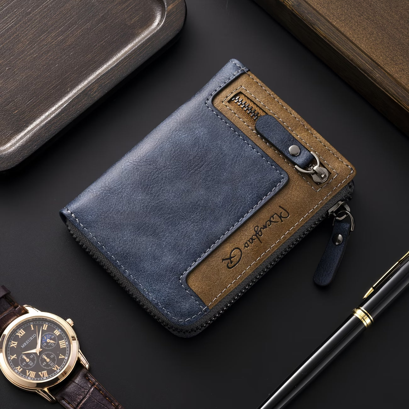 Vintage Men's Faux Leather Wallet