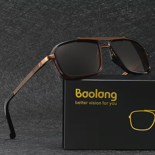 Men’s Polarized Vintage Sunglasses – Metal Frame with TAC Lenses