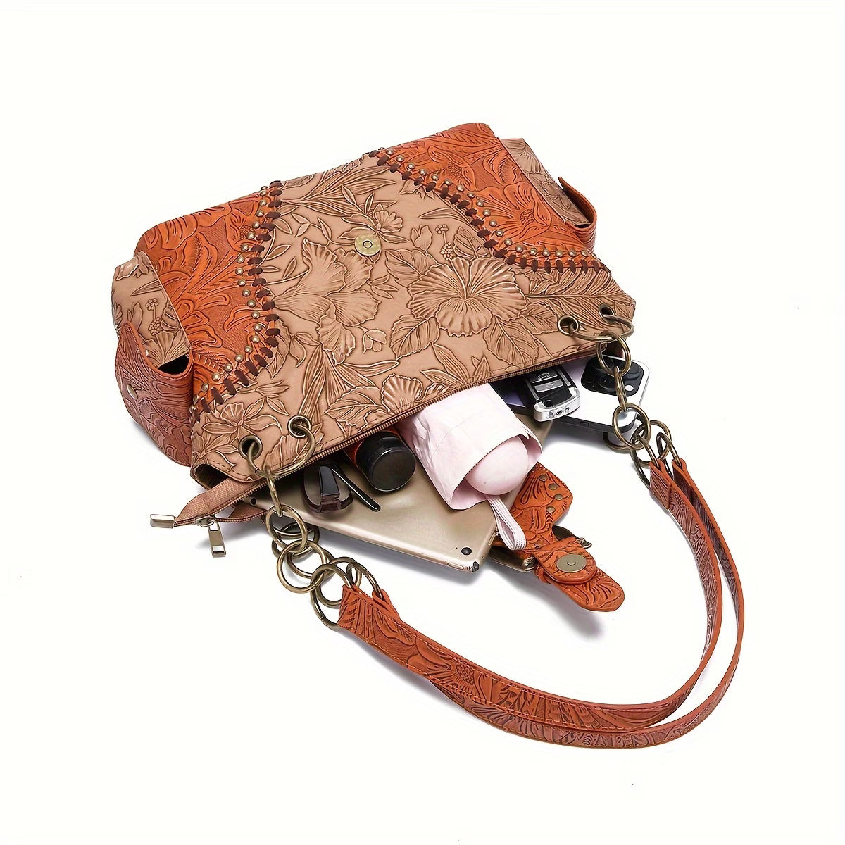 Women’s Vintage Studded Tote Bag