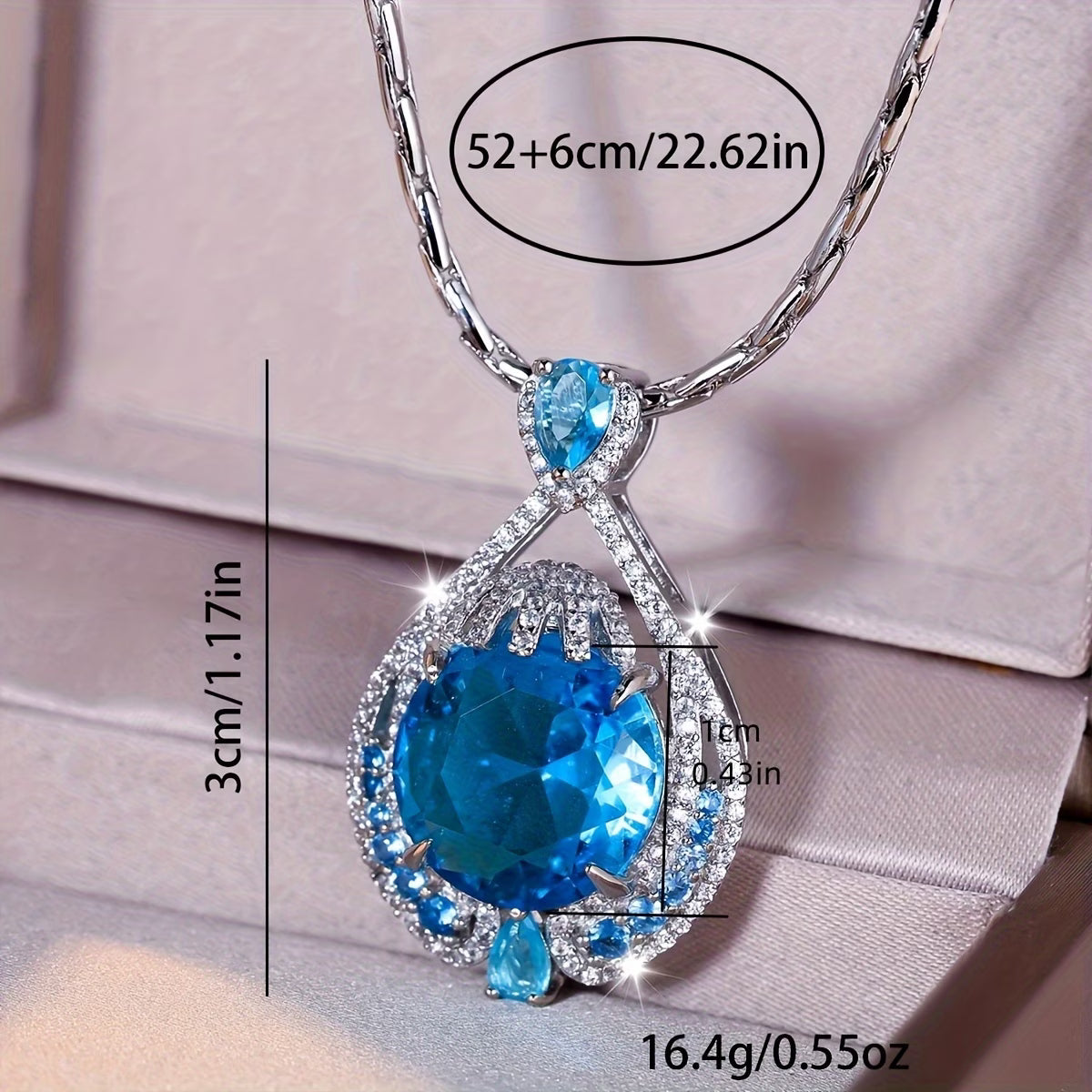 Exquisite Synthetic Zirconia Statement Necklace