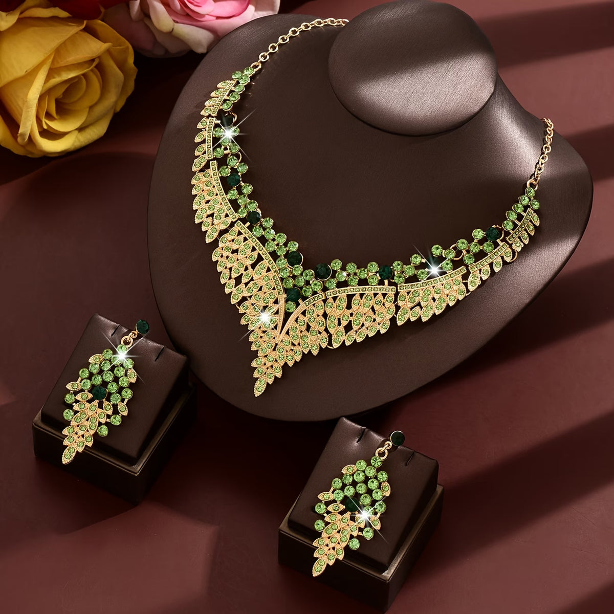 Glamour Series Rhinestone Statement Jewelry Set