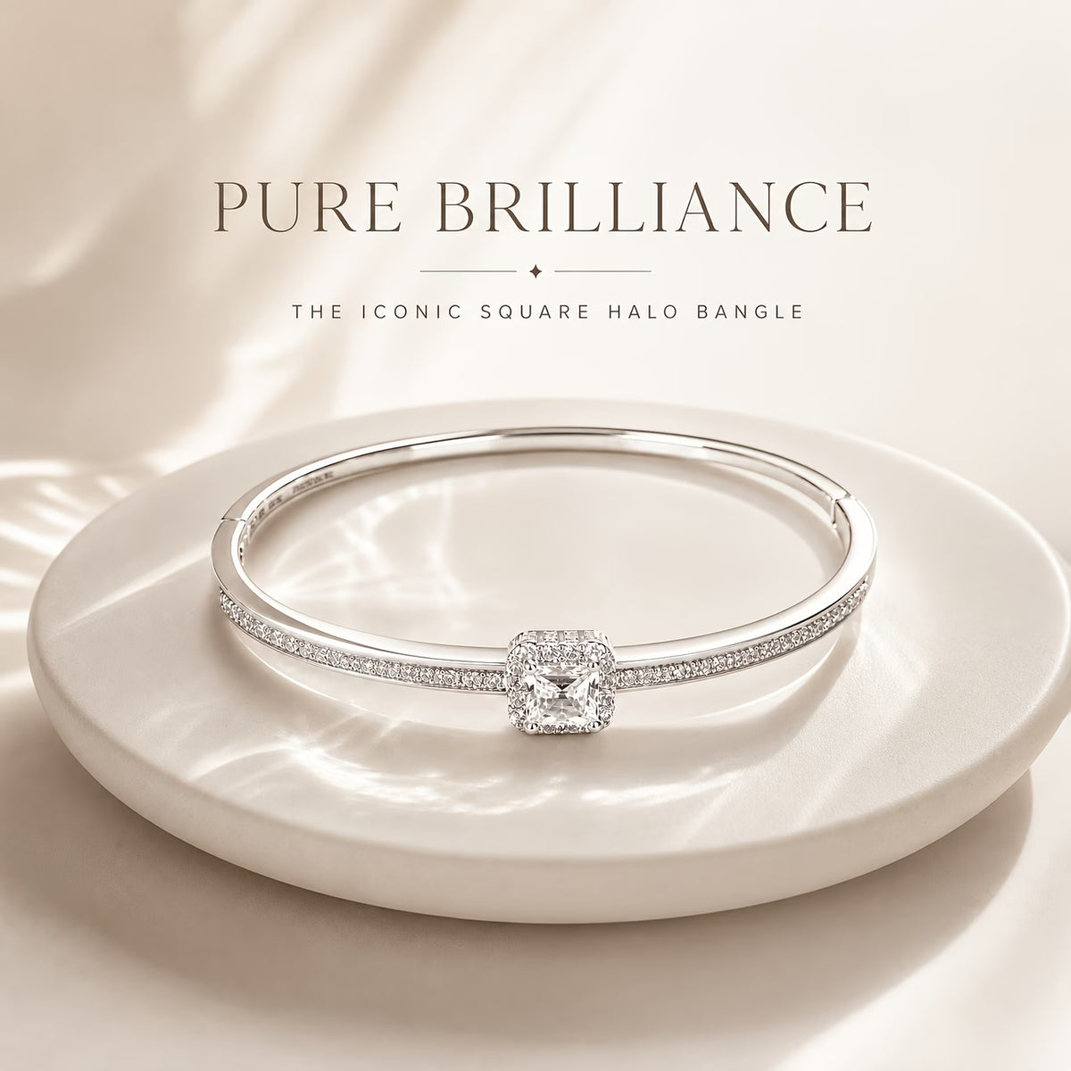 Elegant Square-Cut Synthetic Zirconia Bracelet