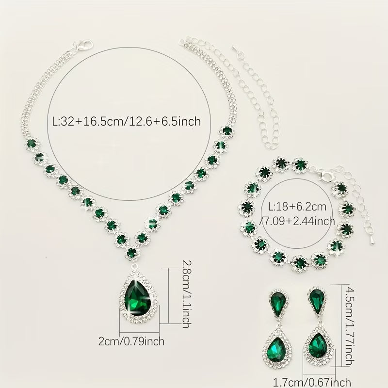 Midnight Lavender Water Drop Pendant Set