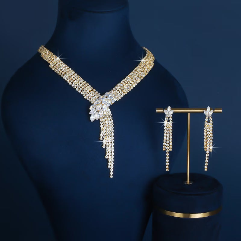 Imperial 4pcs Multi-Row Y-Necklace Jewelry Set
