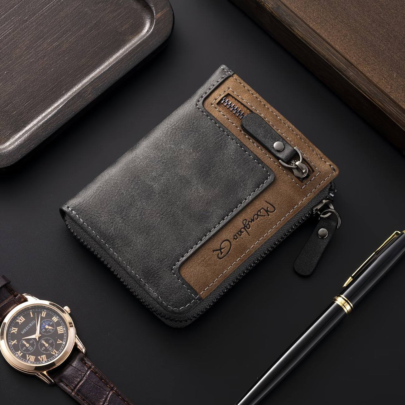 Vintage Men's Faux Leather Wallet