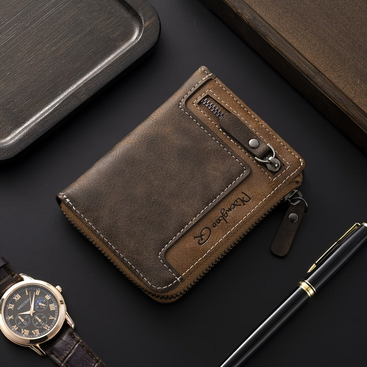 Vintage Men's Faux Leather Wallet