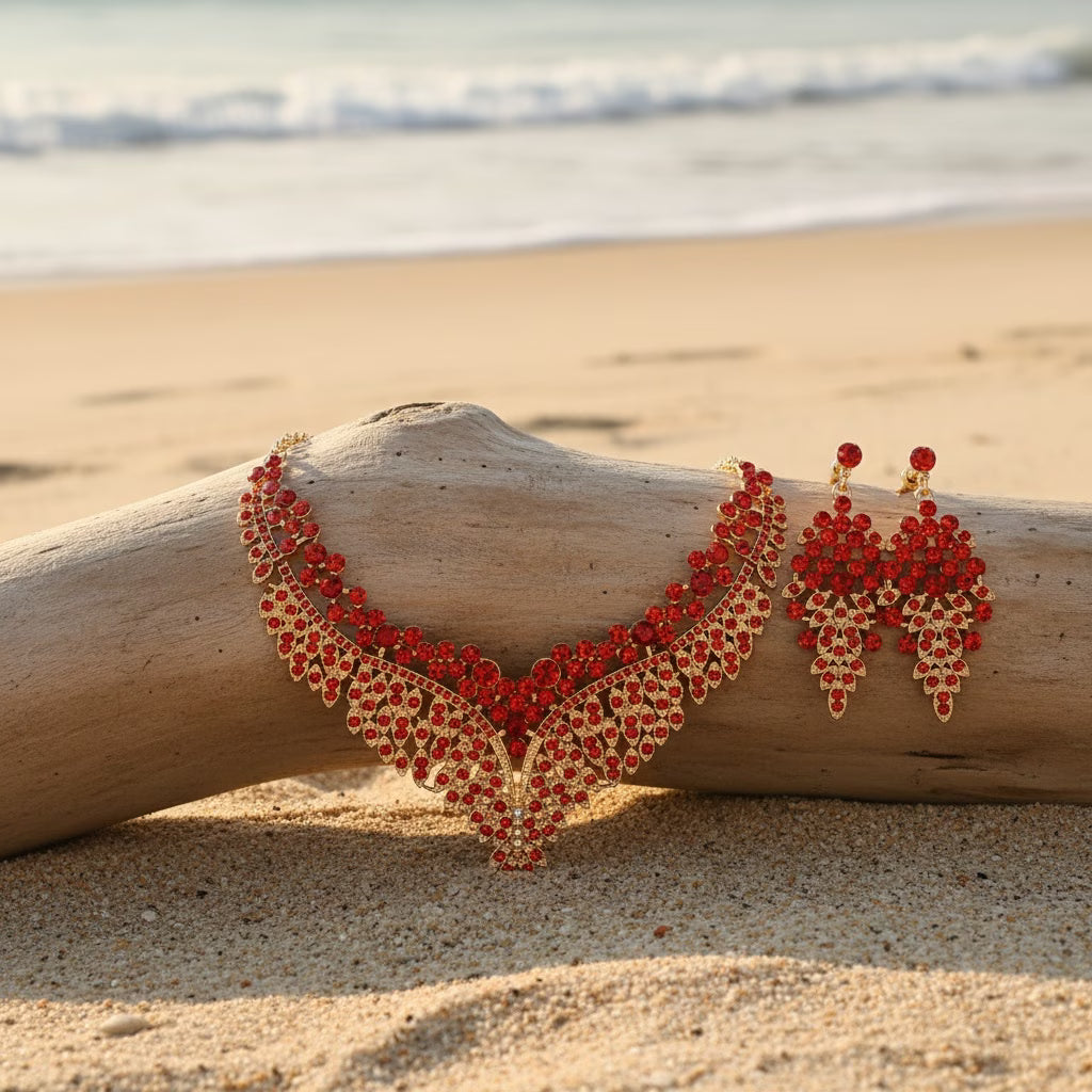 Glamour Series Rhinestone Statement Jewelry Set