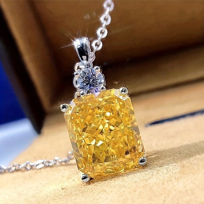 The Yellow Canary Square Pendant