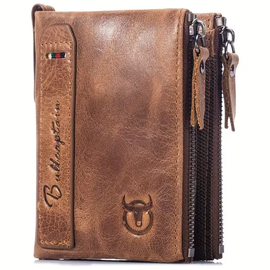 BullCaptain Men’s Genuine Leather Vintage Wallet