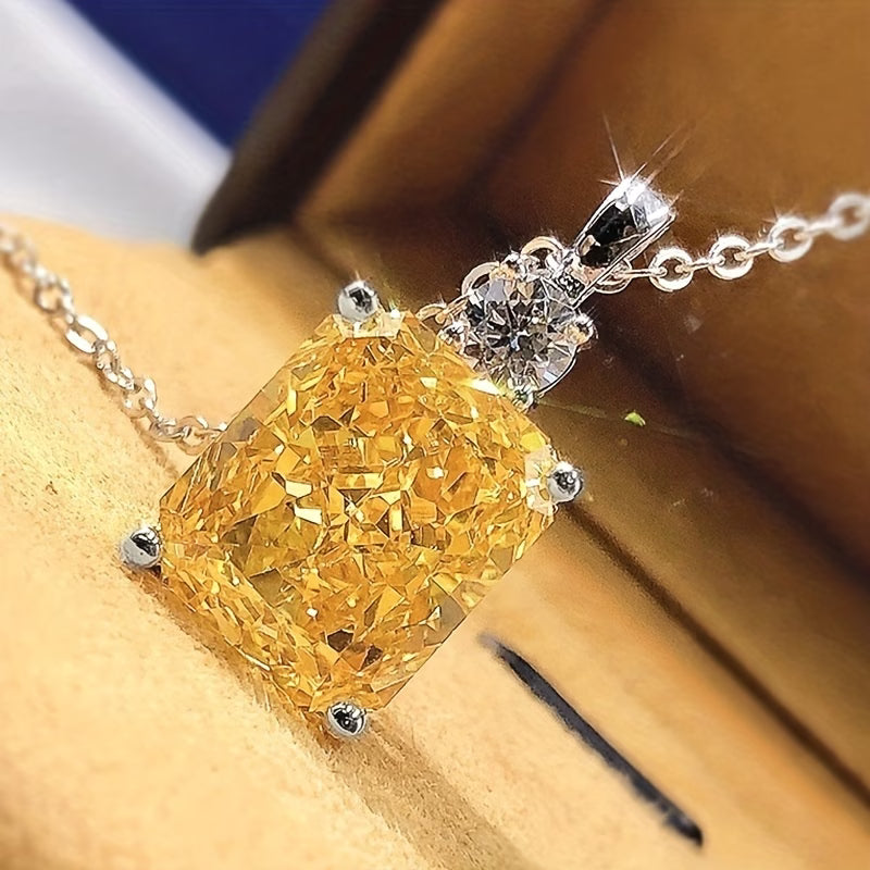 The Yellow Canary Square Pendant