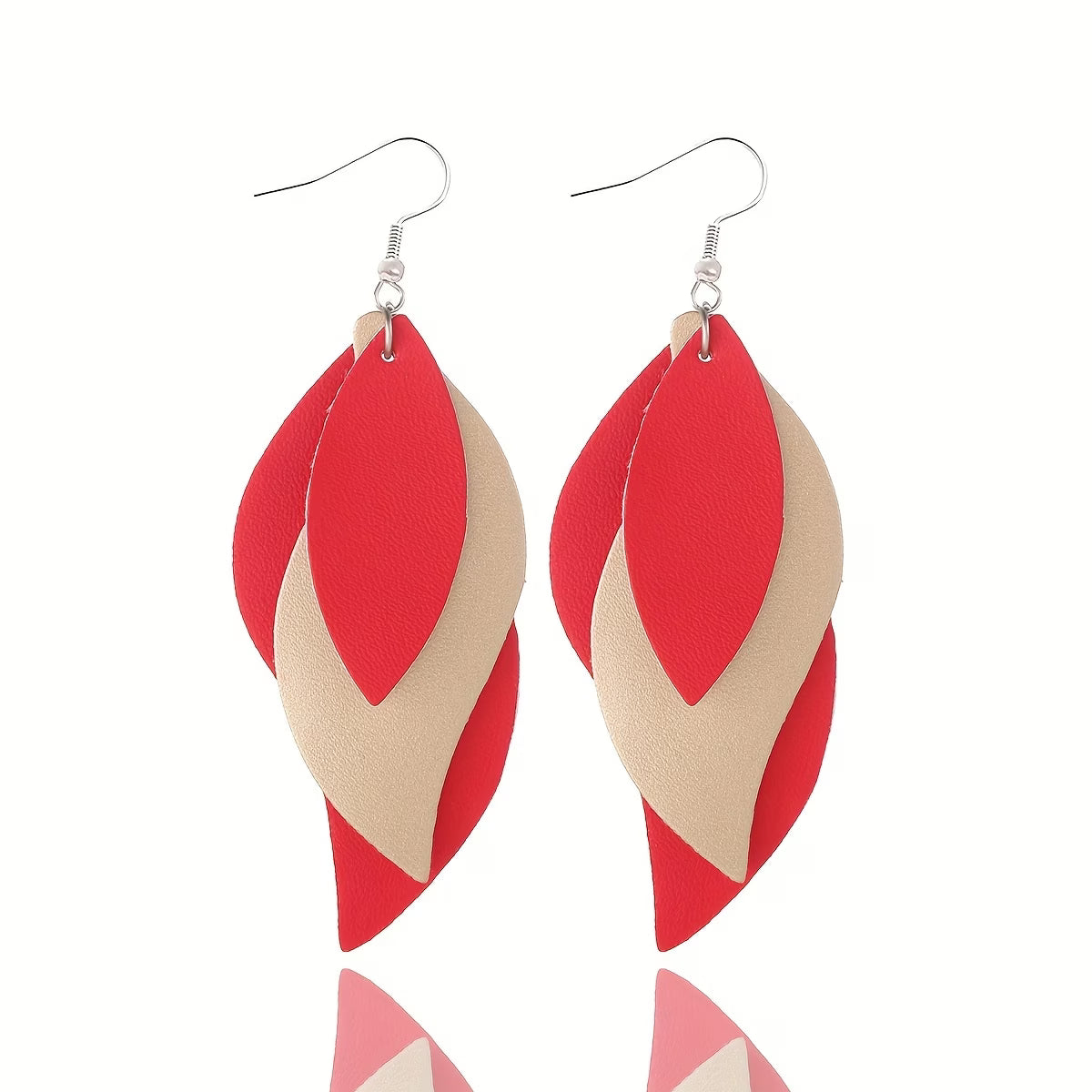 3-Layer Leaf Design Retro Dangle Earrings for Women