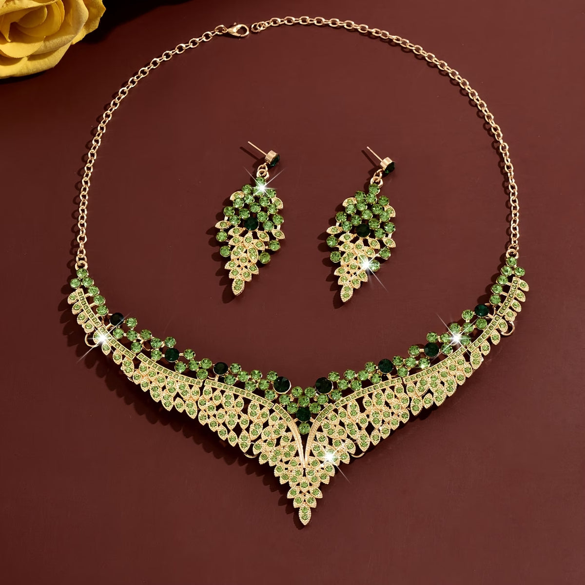 Glamour Series Rhinestone Statement Jewelry Set