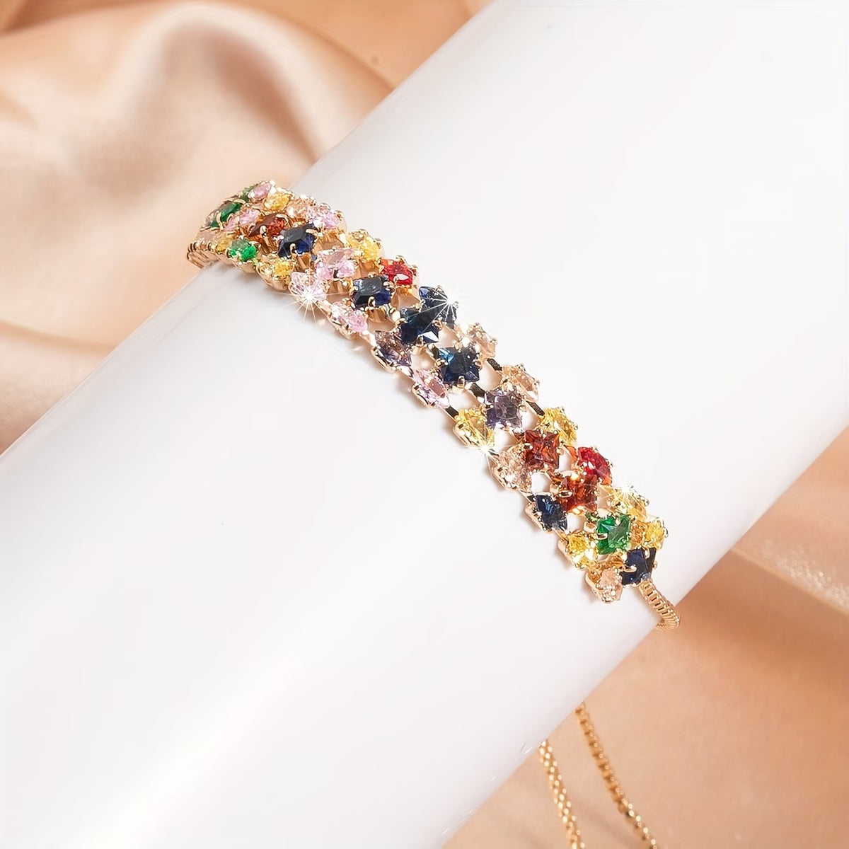 Prism Glow Synthetic Cubic Zirconia Bracelet