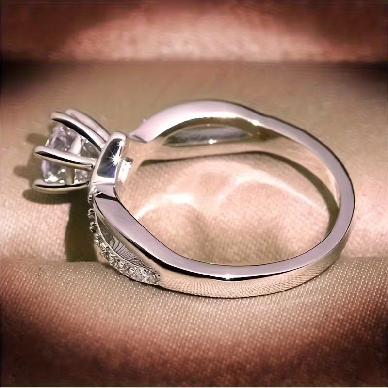 Elegant 6-Prong Setting Synthetic Gemstone Multicolor Ring