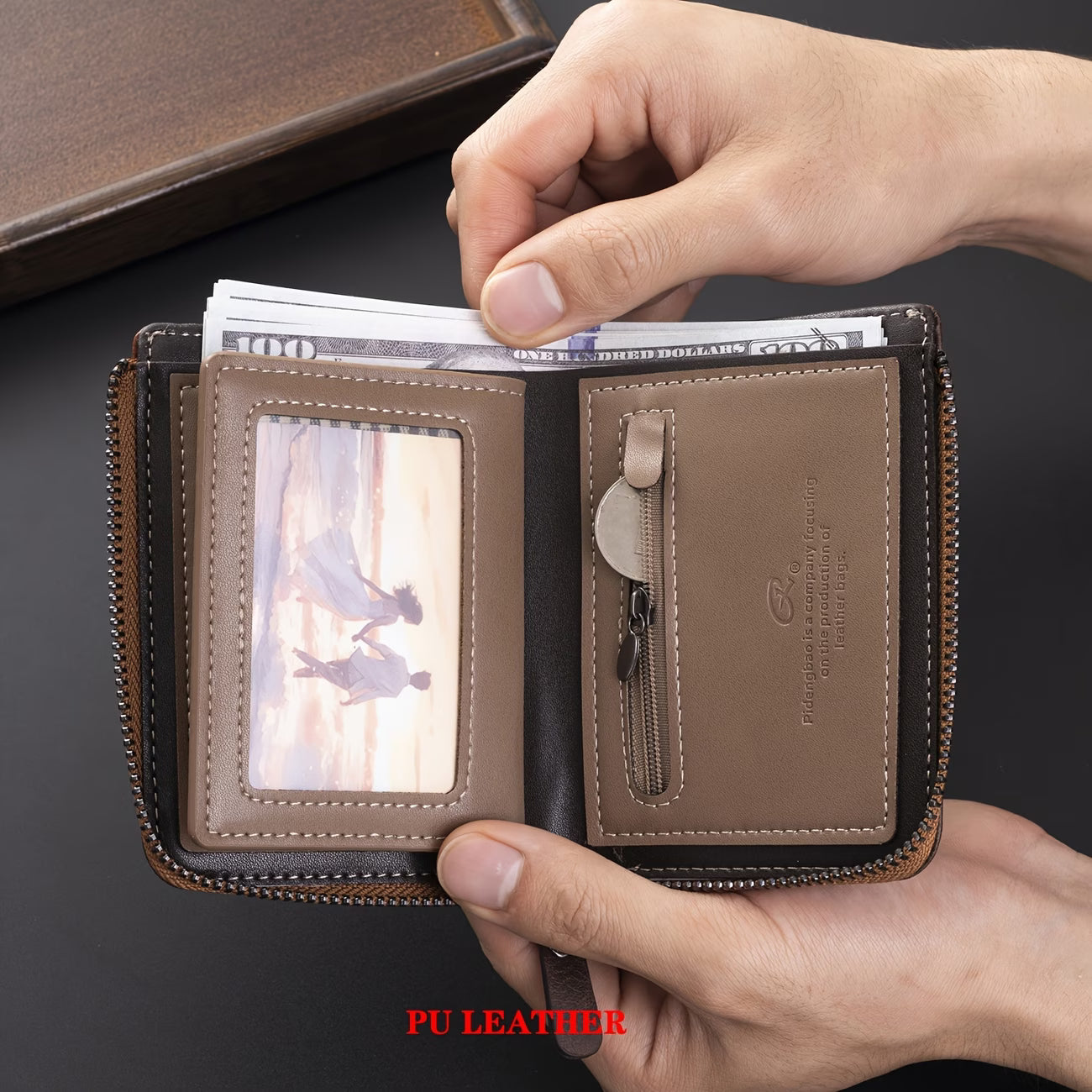 Vintage Men's Faux Leather Wallet
