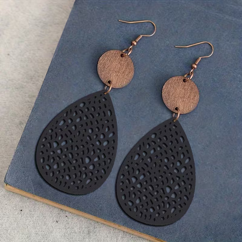 Vintage Patchwork Cut-Out Earrings