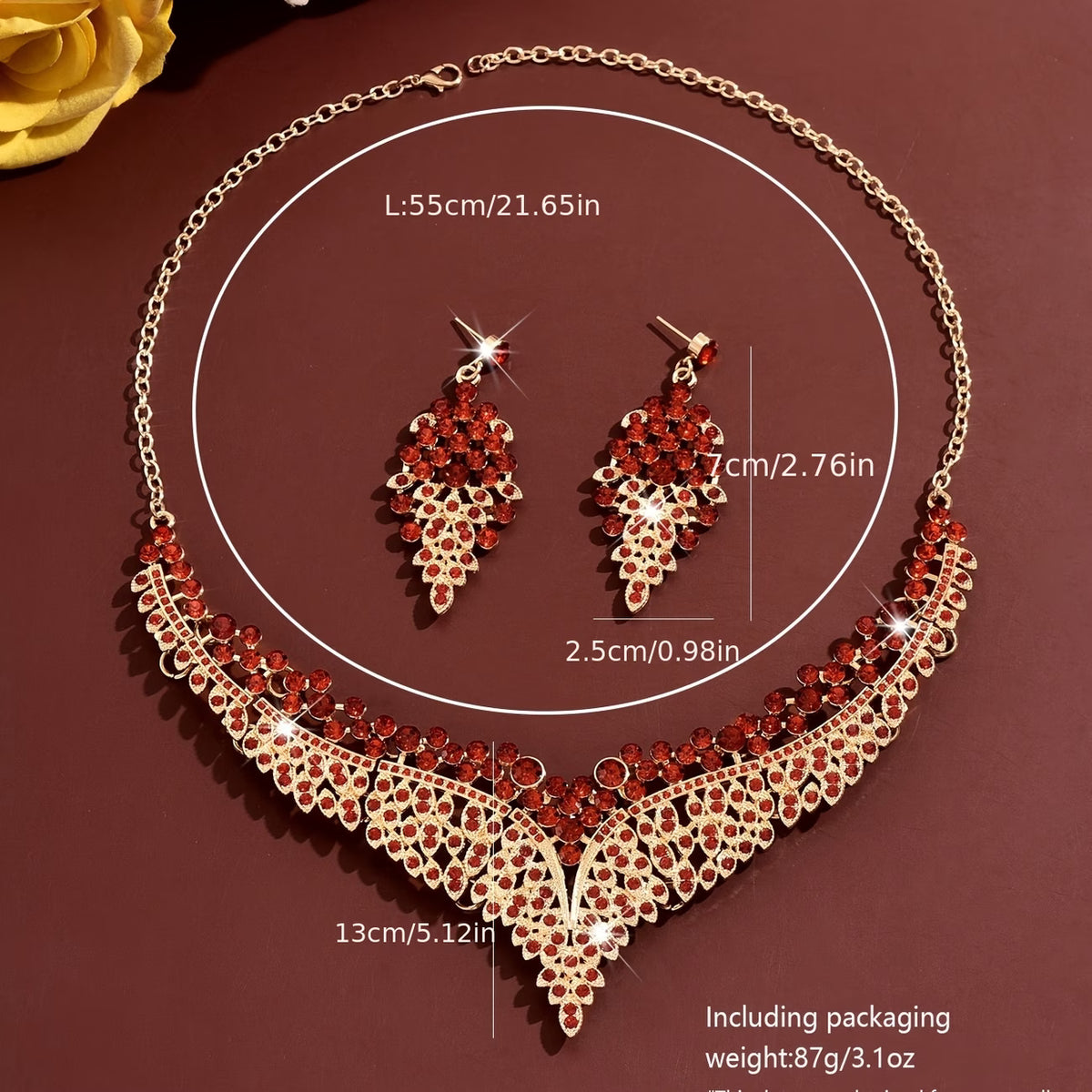 Glamour Series Rhinestone Statement Jewelry Set