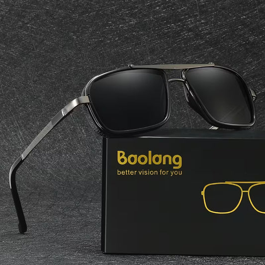 Men’s Polarized Vintage Sunglasses – Metal Frame with TAC Lenses