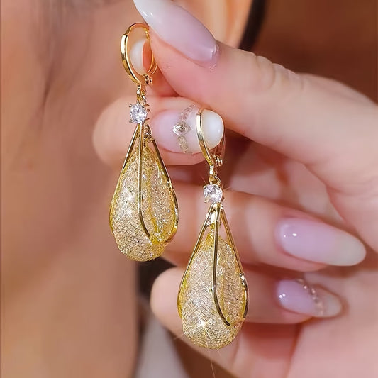 Fashion Mesh Droplet Stud Earrings