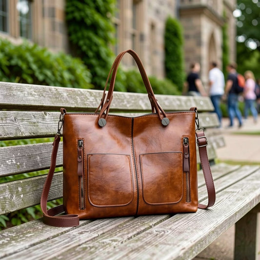 Versatile Women’s Solid Color Large-Capacity Shoulder Bag