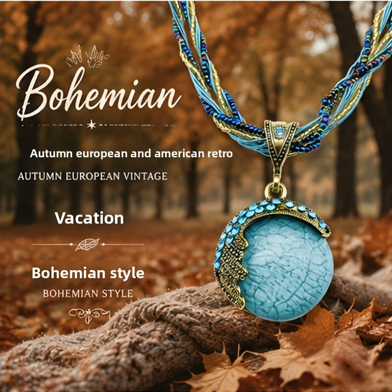 Bohemian Multicolor Layered Beaded Necklace
