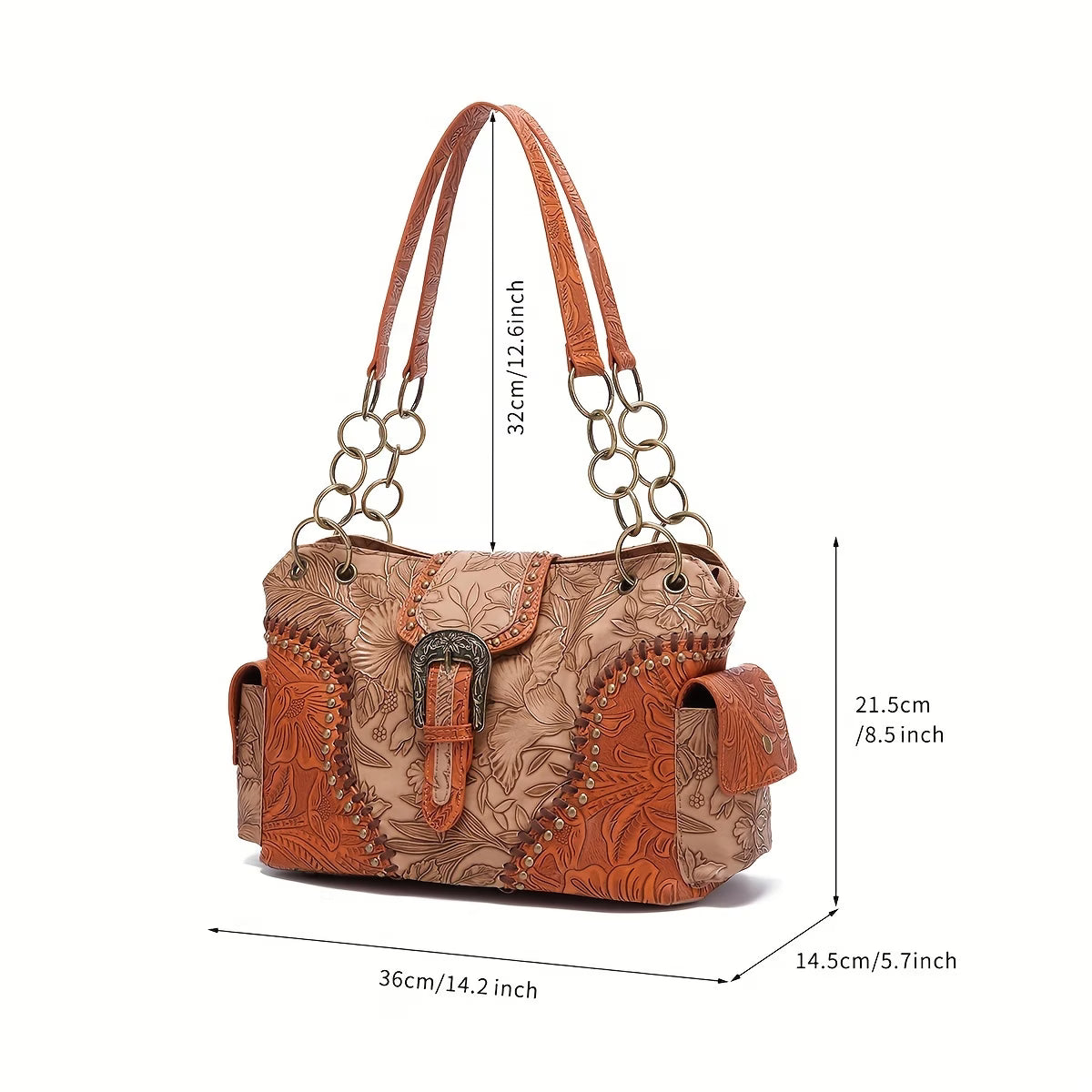 Women’s Vintage Studded Tote Bag