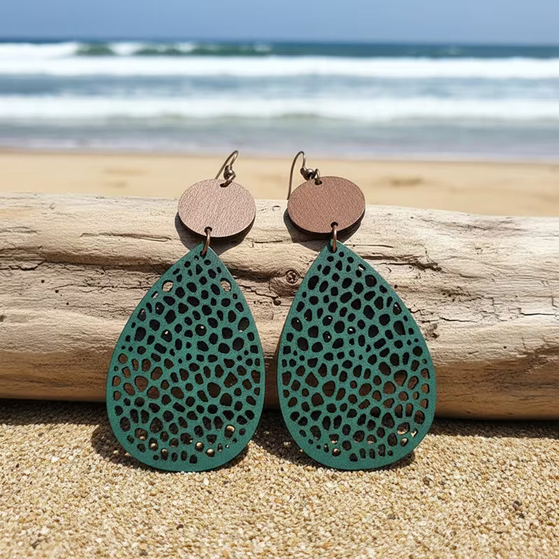 Vintage Patchwork Cut-Out Earrings