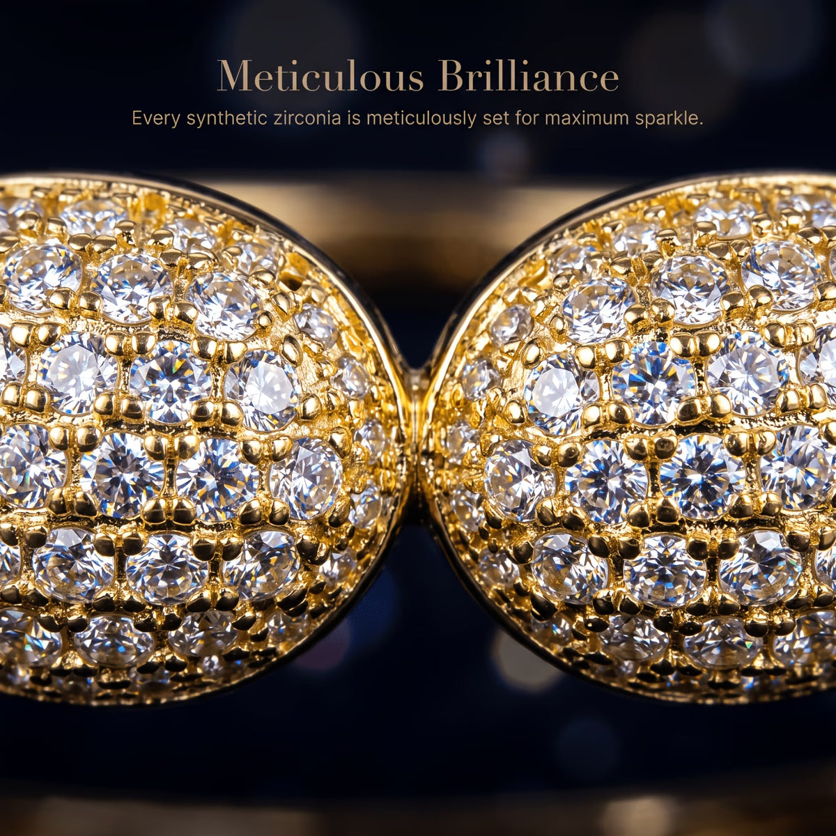 Golden Meridian Full-Drill Curved Bracelet