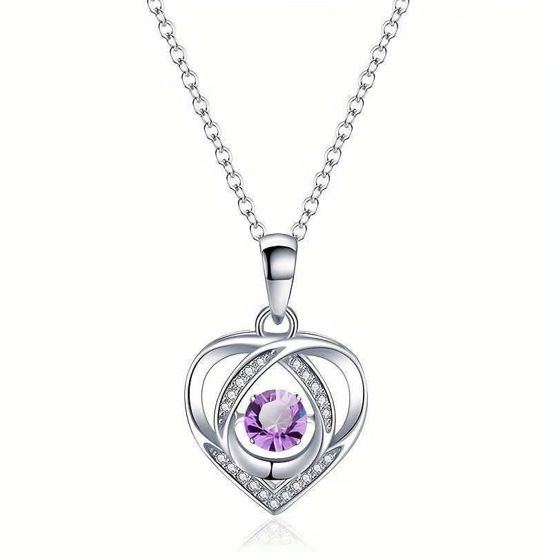 Stylish Western Heart Pendant with Zirconia Crystals