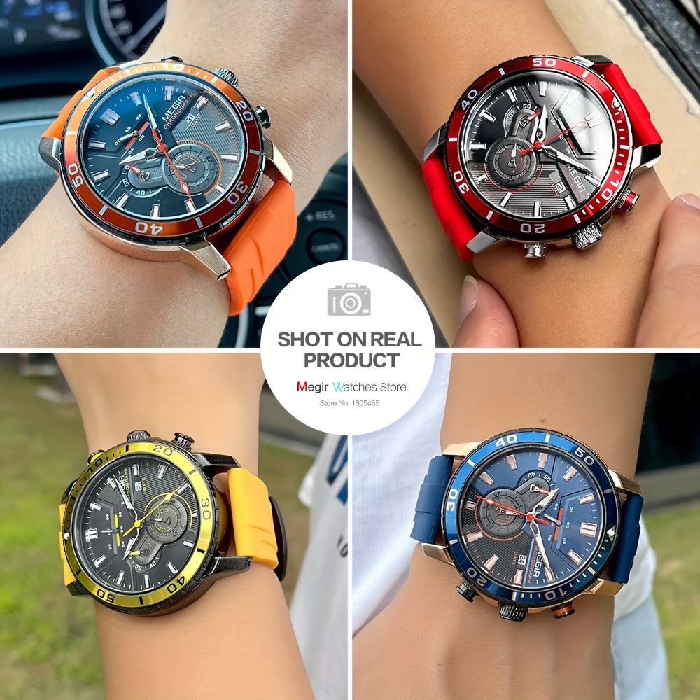 MEGIR Multifunctional Sports Chronograph Men's Watch