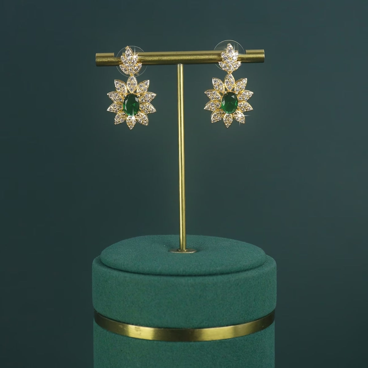Luxury Series 18K Gold Plated Sunflower Jewelry Set